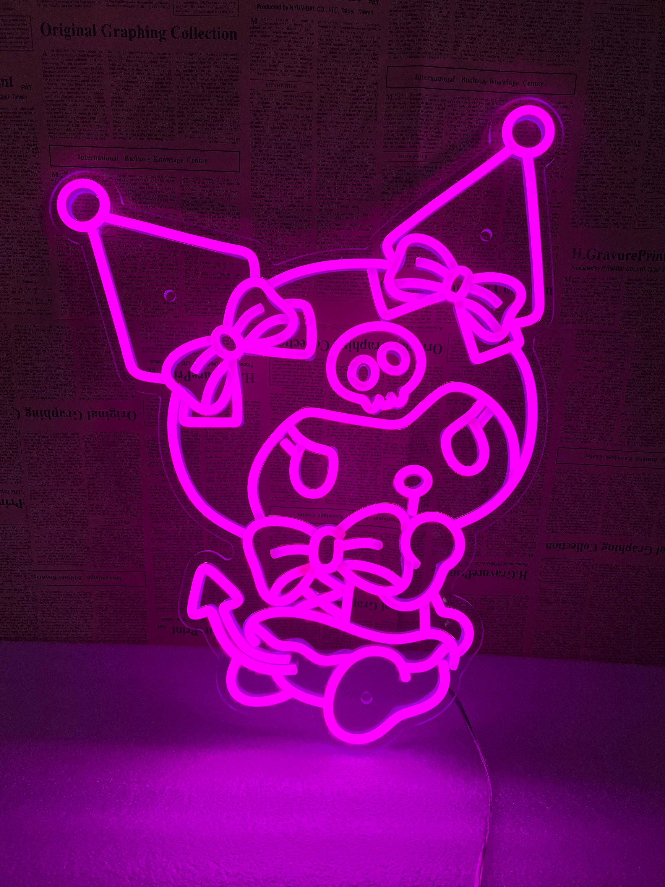 Lolita Kuromi Neon Sign Sanrio Kuromi Neon Sign Sanrio Night Etsy