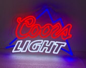 Coors Light Neon Sign Light,Beer Bar Pub Sign,Personalized Man Cave Sign,Basement Bar Sign