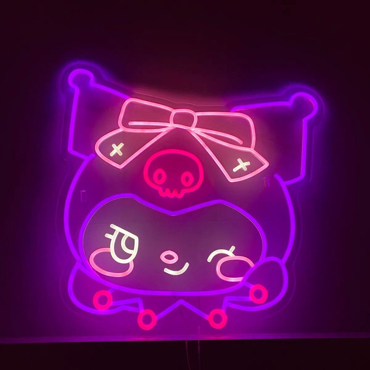 Kuromi Neon Sign Sanrio Kuromi Neon Sign Girl Game Room Etsy Canada