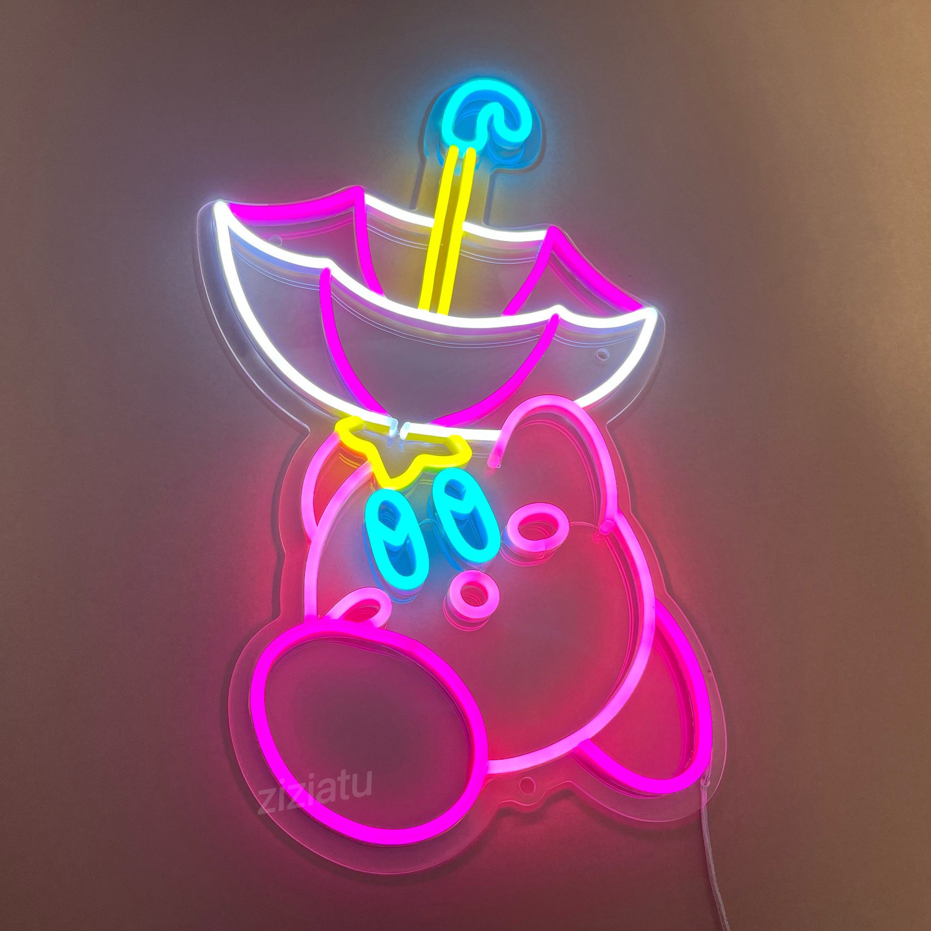 Kirby Neon Sign Decor Gaming Custom Kirby Light Kirby Neon - Etsy Australia