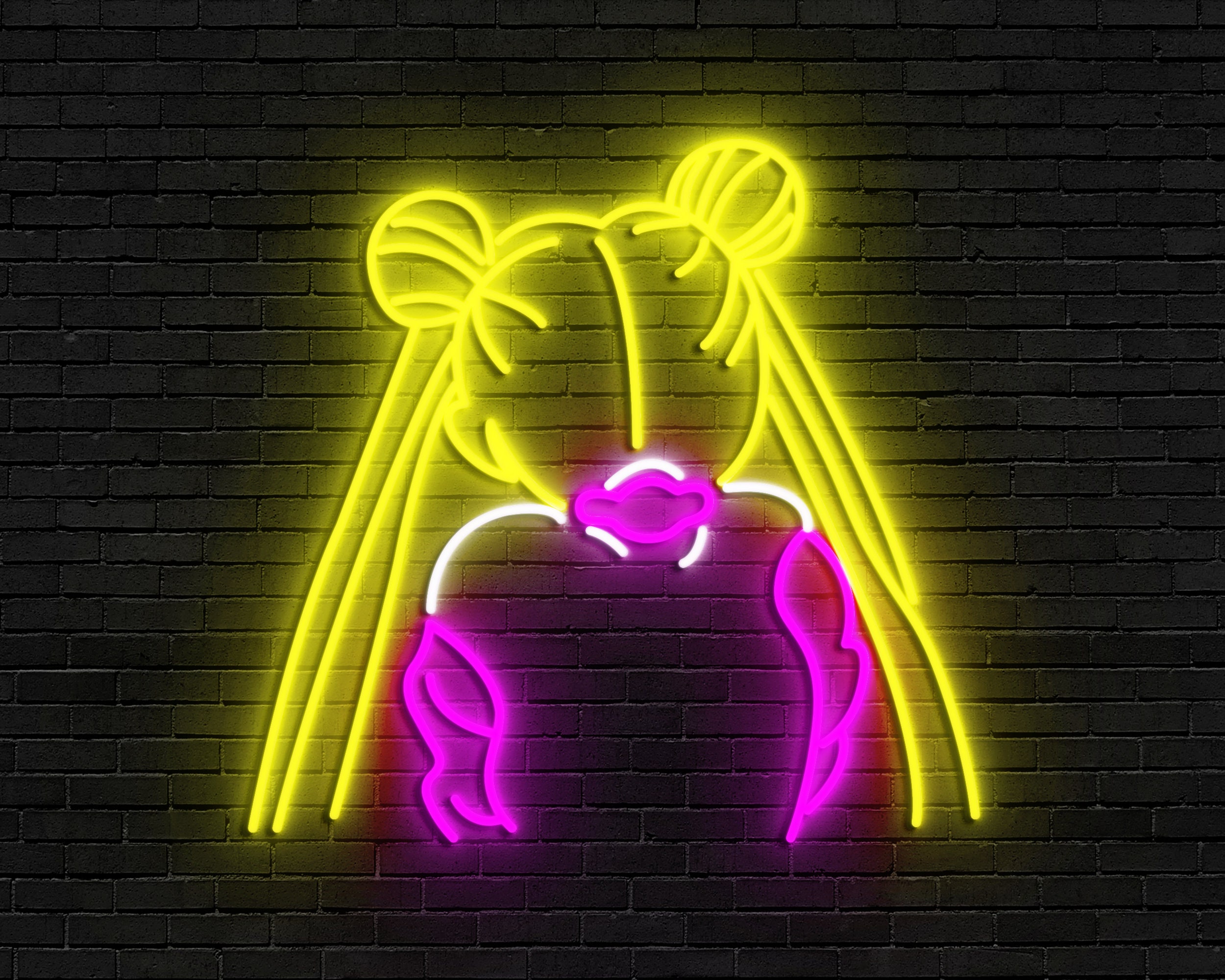 Sailor Moon Neon Sign Japanese Neon Sign Custom Sailor Moon Etsy