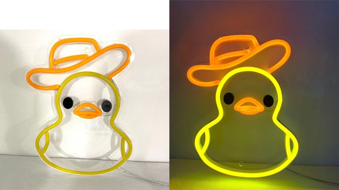 Rubber Duck Neon Sign Duck Neon Sign Children Room Decor Etsy