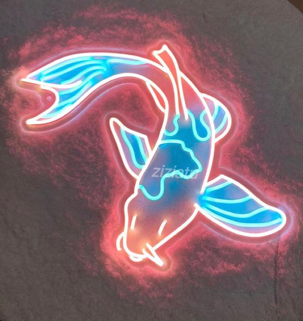 Koi Fish Neon Sign for Bedroom Wall Decor Fish Neon Sign - Etsy