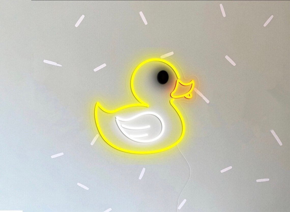 Rubber Duck Neon Sign Duck Neon Sign Children Room Decor Etsy