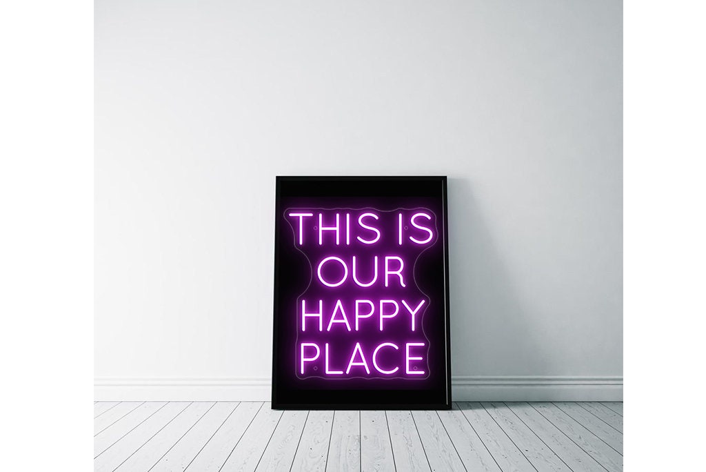 This Is Our Happy Place Neon Sign Custome Neon Sign LED Etsy