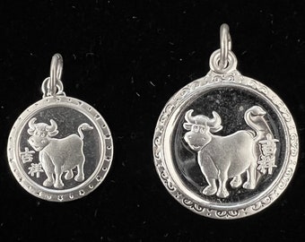 Ox Zodiac Pendant (silver)