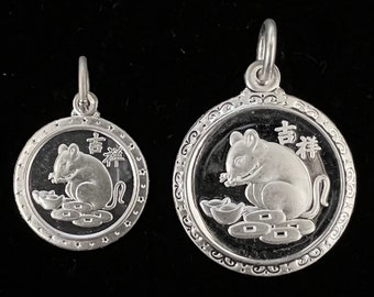 Rat Zodiac Pendants (Silver)