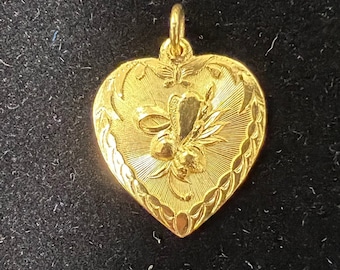 Vintage 24k Gold Longevity Pendant