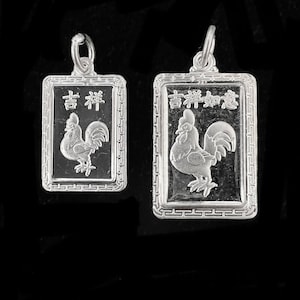 Rooster Zodiac Pendant (silver)