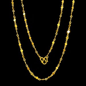 24k gold vintage shiny necklace
