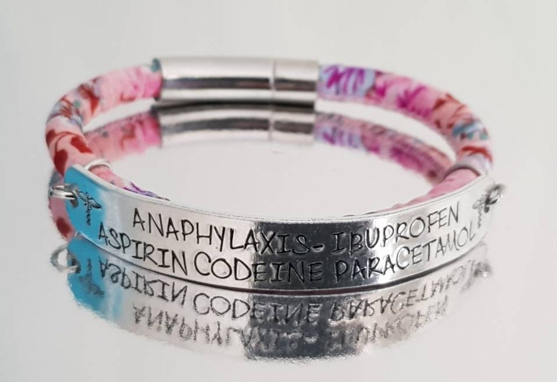 Medical ID Bracelet Custom Text and Made to Measure. Etsy UK