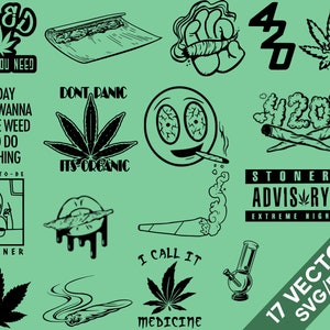 Weed Vector Pack, SVG, Png , Weed clip art, Weed silhouette, Weed vector, Weed Svg, Weed, 420 Svg, 420