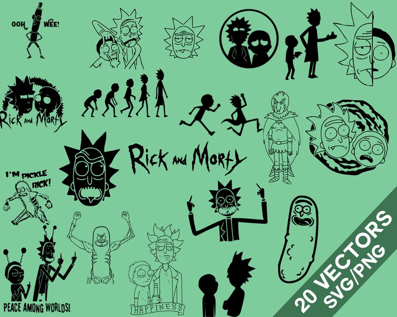 Free Free 83 Silhouette Rick And Morty Svg SVG PNG EPS DXF File