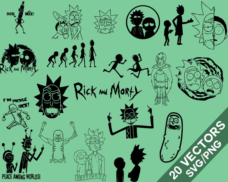 Free Free 247 Silhouette Rick And Morty Svg SVG PNG EPS DXF File