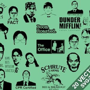 The Office Vector Pack, SVG, Png, The Office clip art, The Office silhouette, The Office vector, Dwight Schrute Svg, Michael Scott Svg, Jim