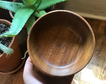 Vintage Teak Wooden Bowl // Boho Wooden Bowl