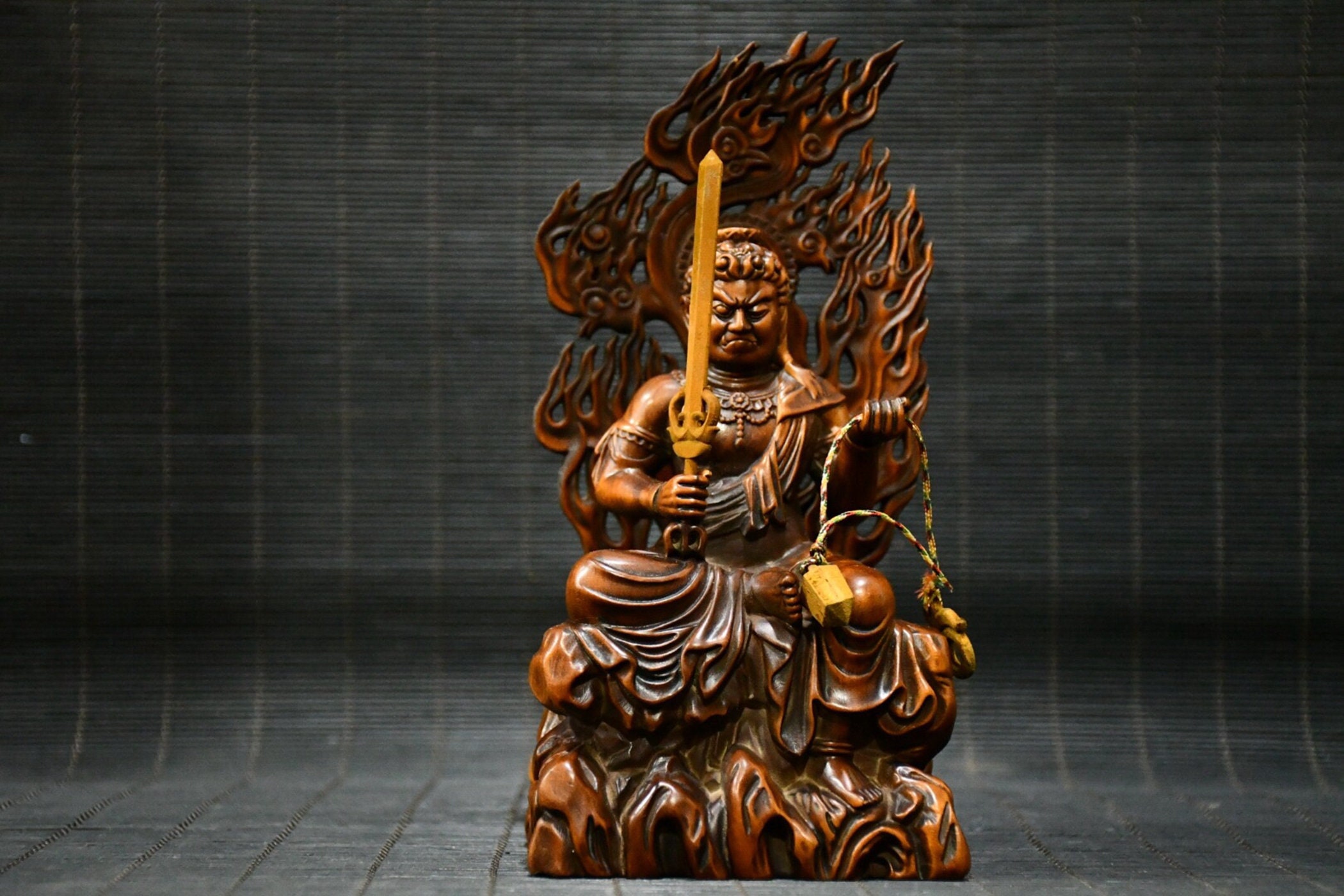 Fudo Myo-O 不動明王 Japanese Buddhist Bonji Mantra Framed Art Print for Sale  by Rangakusha