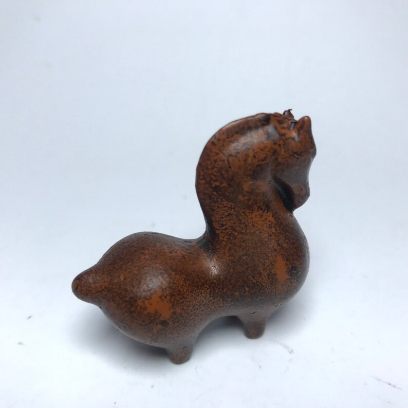 Retro antique antique bronze Hanma horse to success tea pet ornaments