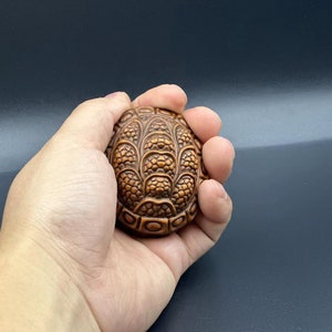 Chinese antique wooden carved turtle shell
