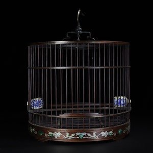 Chinese antique rosewood birdcage