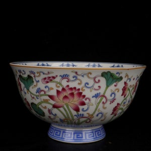Chinese antique blue and white pottery bowl