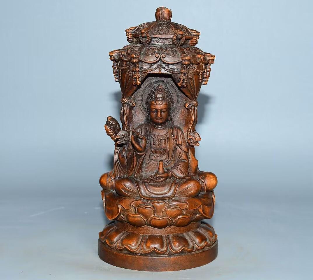 天然ツゲの木彫り西洋三聖仏飾り - Etsy 日本