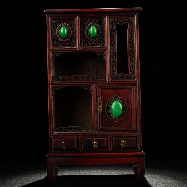 Chinese antique mahogany pocket cabinet