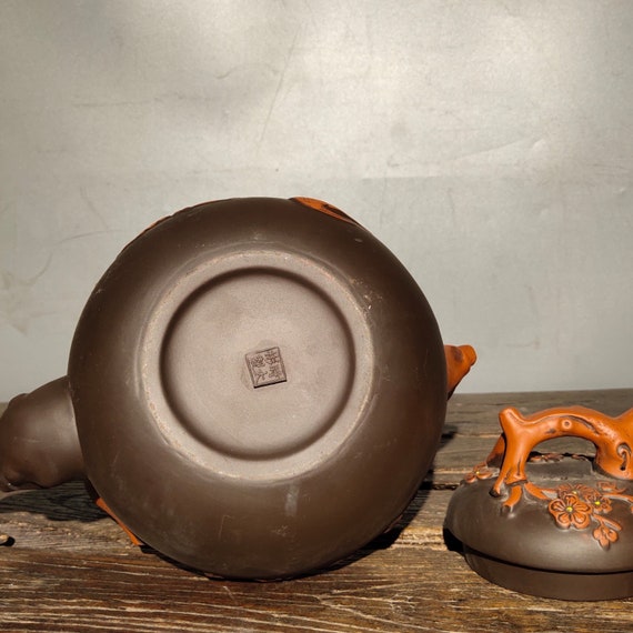 手作りの宜興紫土急須：駱駝登梅デザイン - Etsy 日本