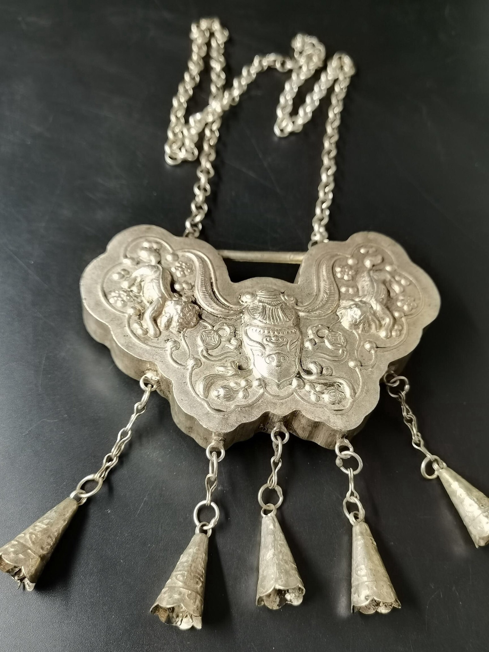 Chinese silver necklace vintage - Etsy 日本