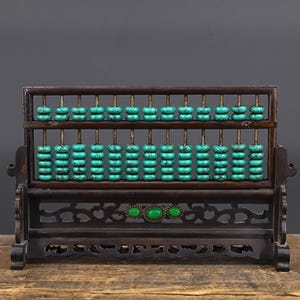 Handmade wooden abacus ornaments