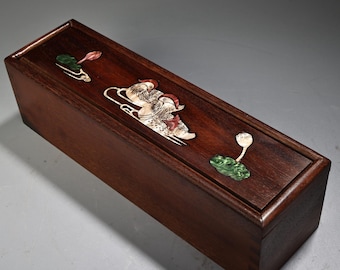 Pear wood inlaid shell pull-out box