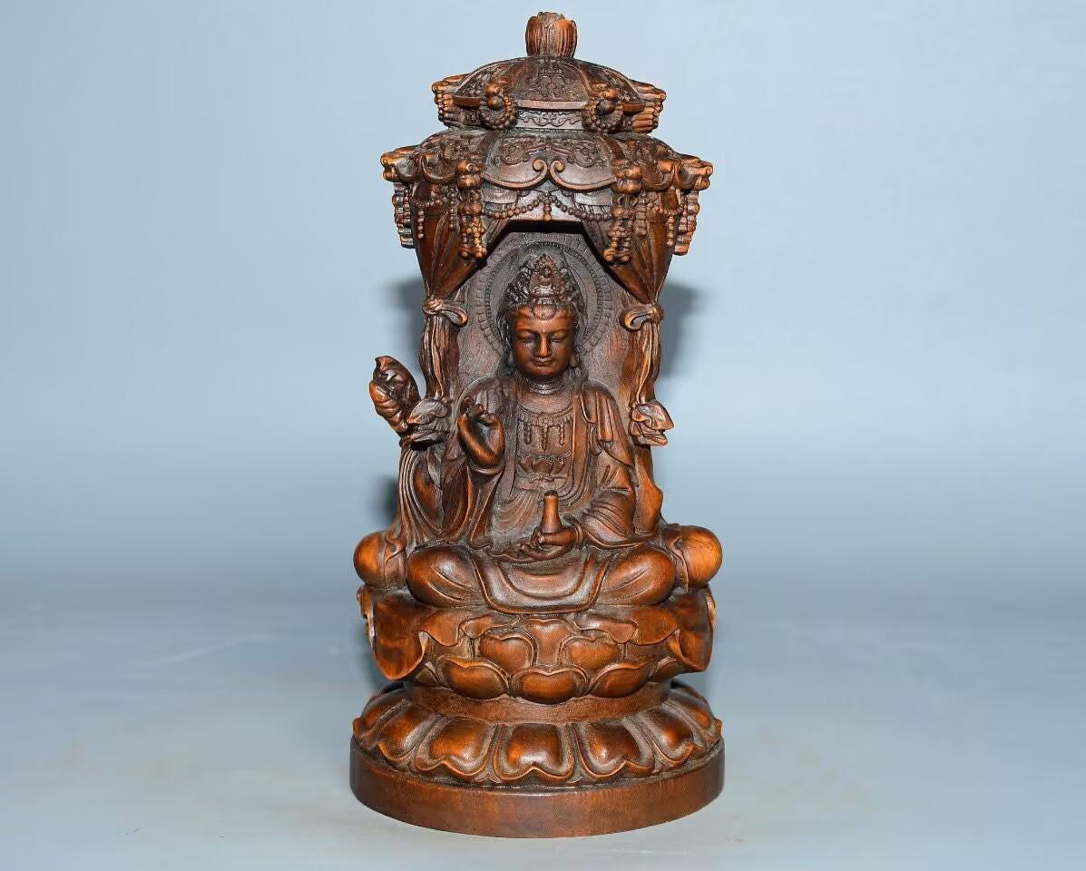 天然ツゲの木彫り西洋三聖仏飾り - Etsy 日本