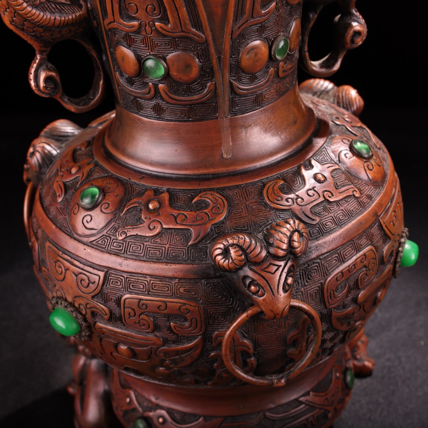 中国古美術　花瓶　古銅製　アンティーク　骨董品 銅花瓶 銅花器 銅製品 古美術品 時代品 骨董品 古民家 花