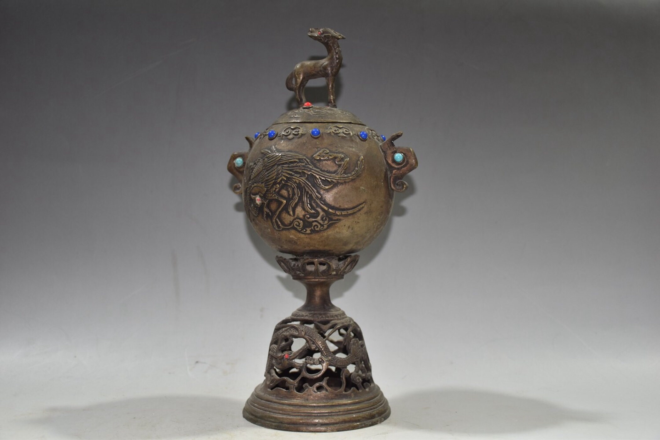 Frühe Sammlung chinesischer antiker weißer Kupfer eingelegter | Etsy