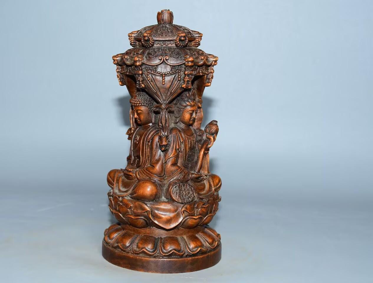 天然ツゲの木彫り西洋三聖仏飾り - Etsy 日本