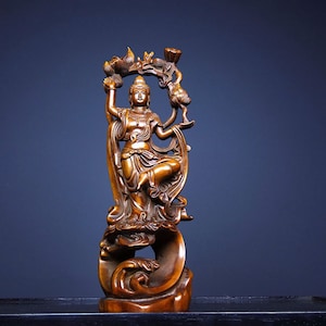 Boxwood hand-carved Guanyin ornaments.43