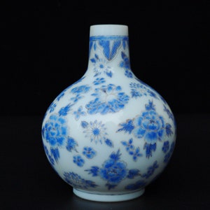 Collection pure hand-painted flower pattern glass vase decoration.01