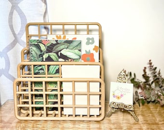 Vintage 1983 Yaffa organizer, neutral, tan, beige