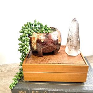 Vintage artist signed heavy handmade studio pottery planter