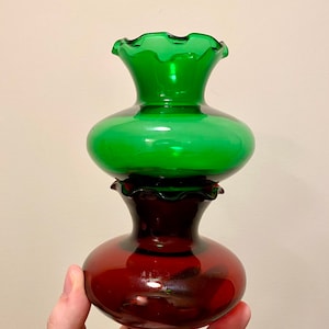 Pair of vintage Anchor Hocking vases