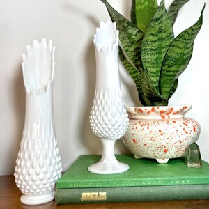 Fenton Milk Glass Vase - Etsy