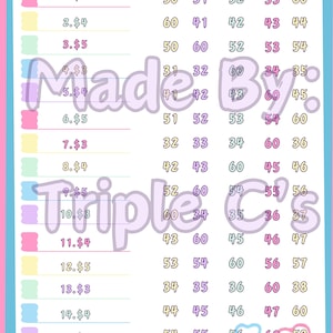 Bingo Board- 60 every row