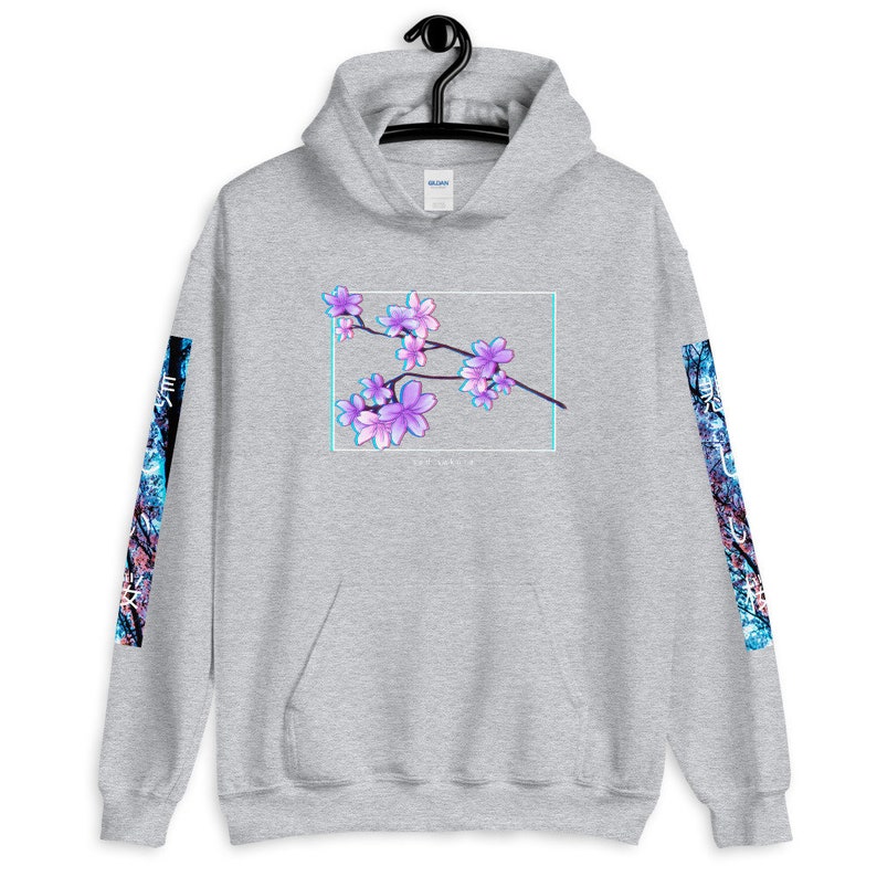 Japanese Cherry Blossom Hoodie Aesthetic Hoodie Yami Kawaii Etsy