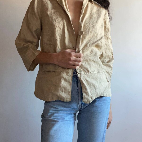 Vintage Linen Shirt-Jacket, by Max Studio