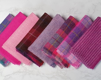 Tessuto Harris Tweed Panno Originale 100% Pura Lana Vergine - Blu