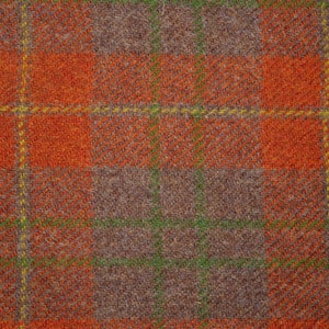 Harris Tweed Fabric Direct from the Isle of Harris Various orange patterns and lengths available. A0124