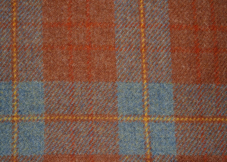 Harris Tweed Fabric Direct from the Isle of Harris Various orange patterns and lengths available. A0192