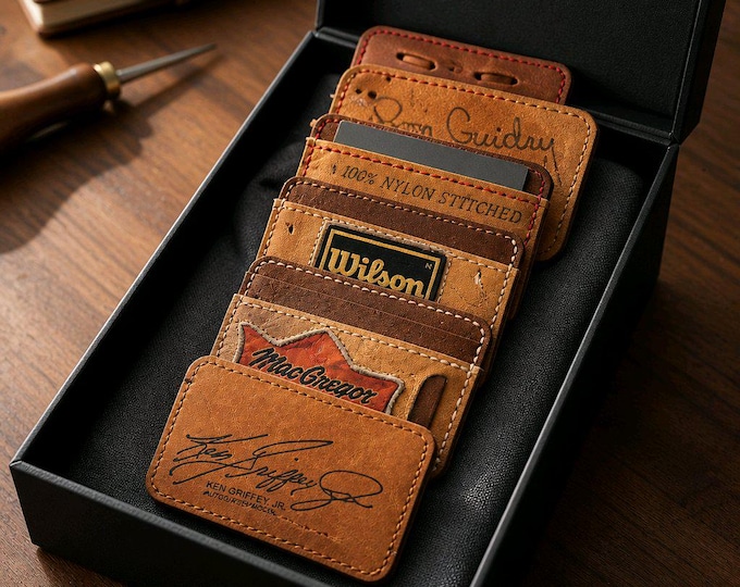 Upcycled Baseball Glove Wallet | Game-Used Leather, Slim Design, Fan Gift