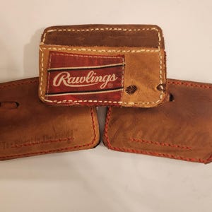 Guante de béisbol de cuero personalizado Rawlings de la MLB, billetera de dos bolsillos, regalo de béisbol, envío gratis