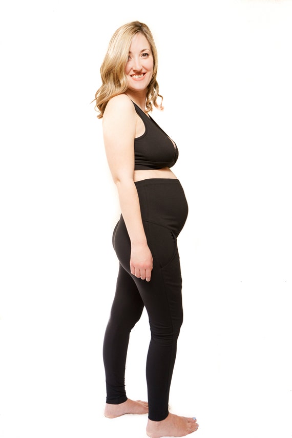 Organic Cotton Pocket Maternity Leggings Made With GOTS Certified